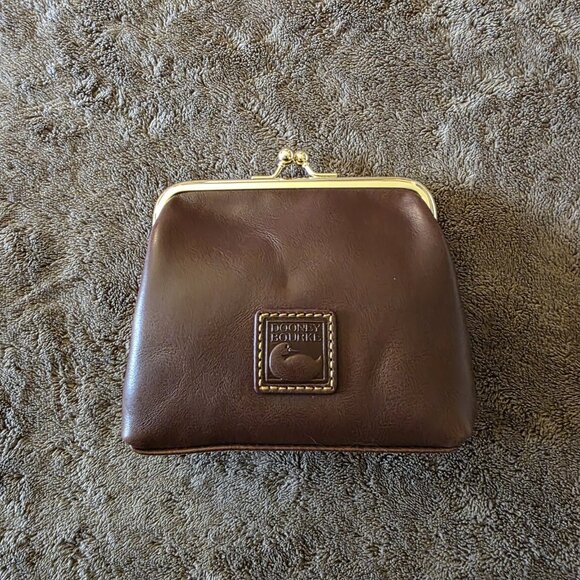 Dooney & Bourke Florentine Leather Kisslock Coin Purse Wallet Brown 9Y1407 NWT - Picture 16 of 16